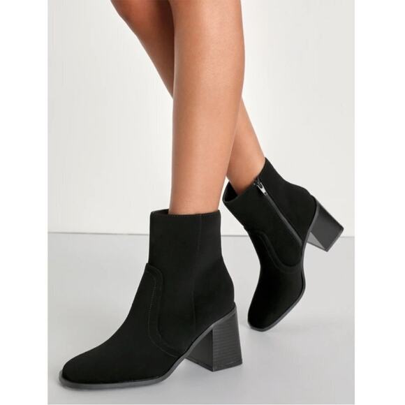 Blondo Salome Waterproof Suede Black Ankle Boots 6 - Picture 1 of 10